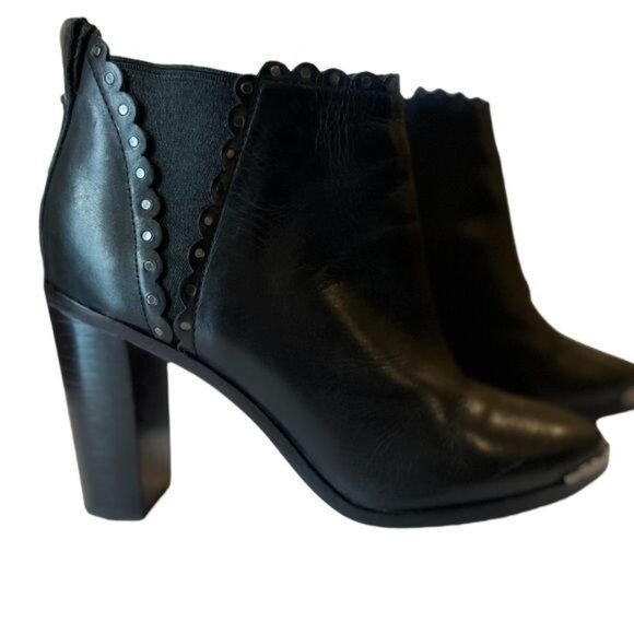 Ted Baker London Nurelyl Bootie In Black Leather US Size 5 EU Size 35.5 - Picture 1 of 13